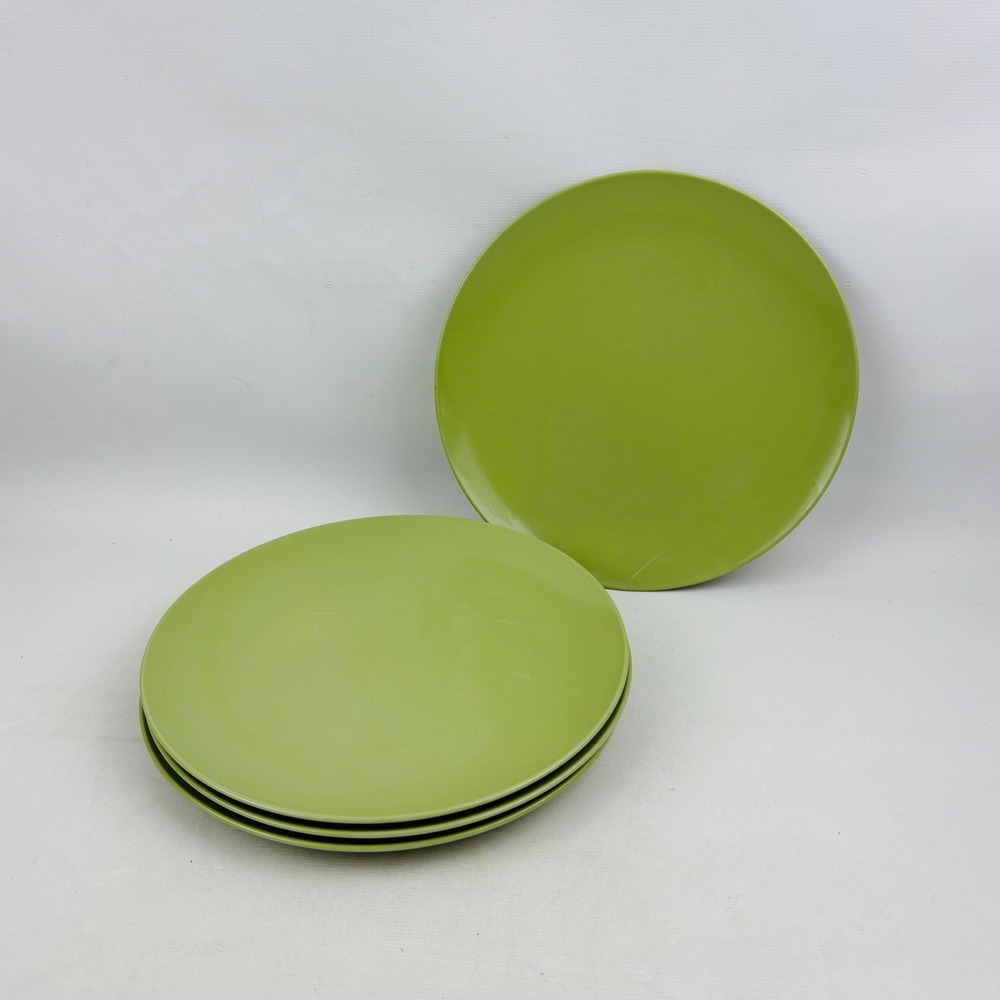 Texas Ware Melamine 7.5" Round Lunch Salad Plate Set of 4 Avocado Green G15